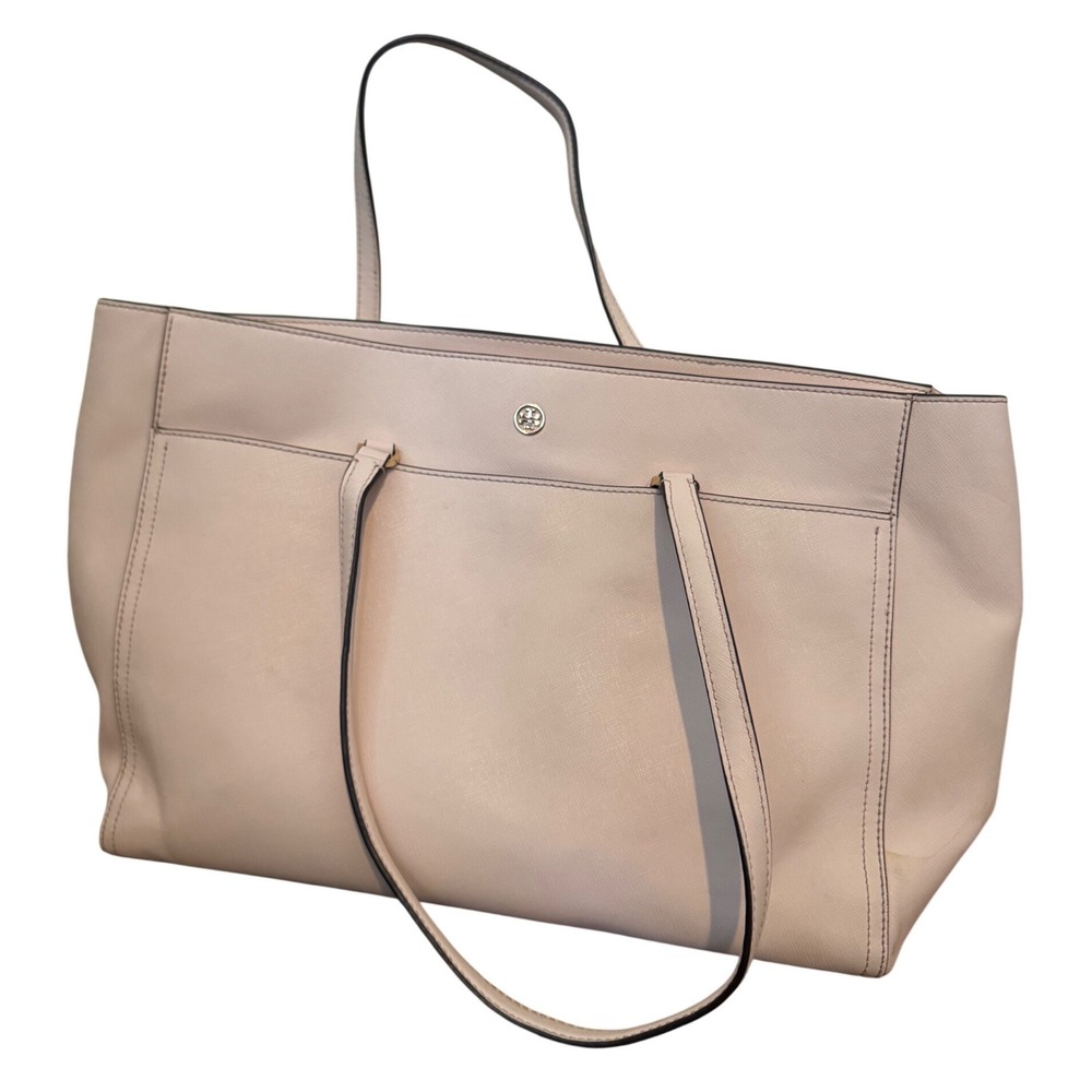 Tory Burch Robinson Tote Pink Blush Leather Bag - Picture 1 of 15